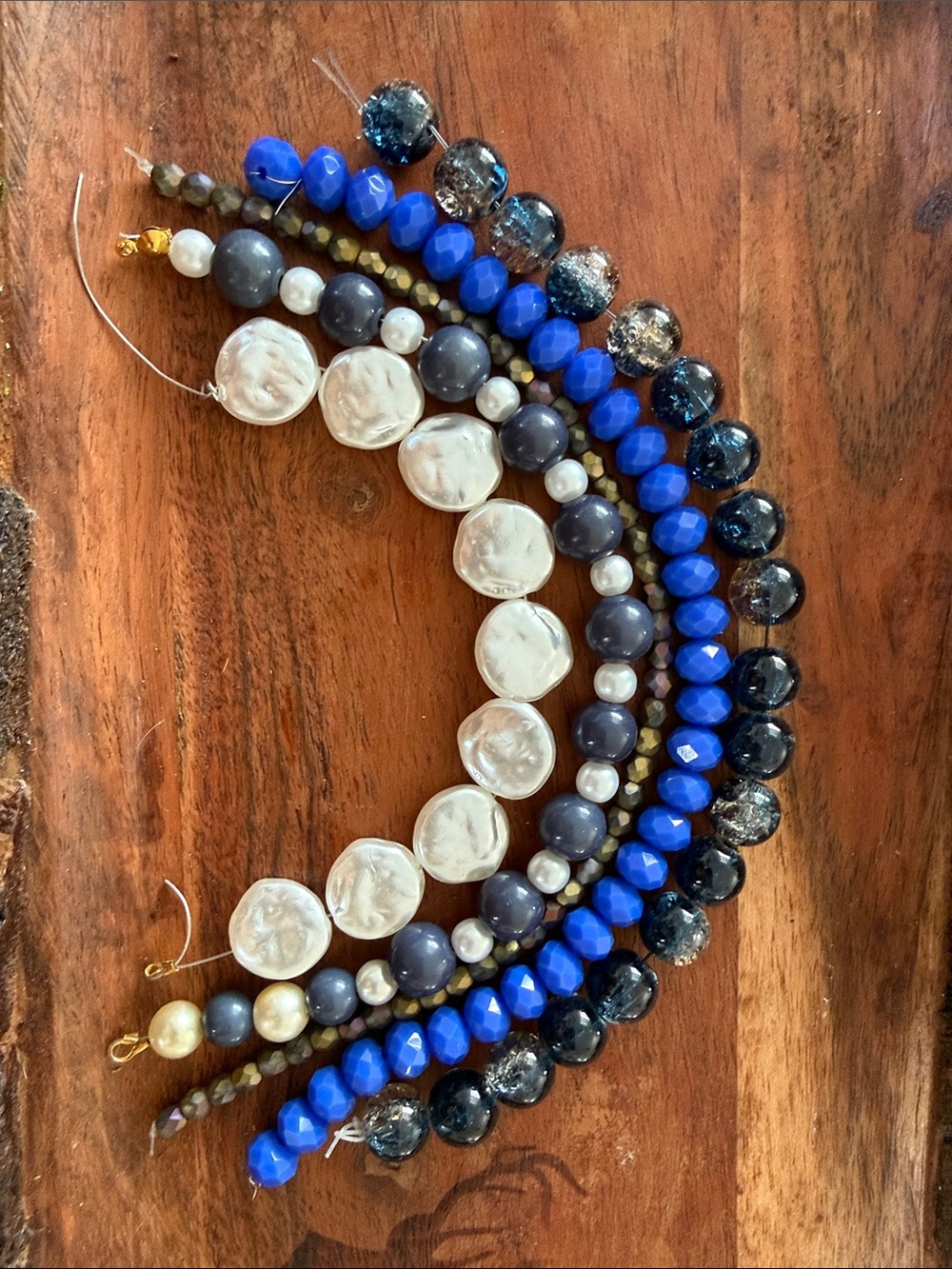 White and Blue Curated Bracelet Making Kit